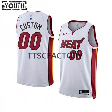 Dres Miami Heat Prilagođeni Nike 2022-23 Association Edition Bijela Swingman - Dječji